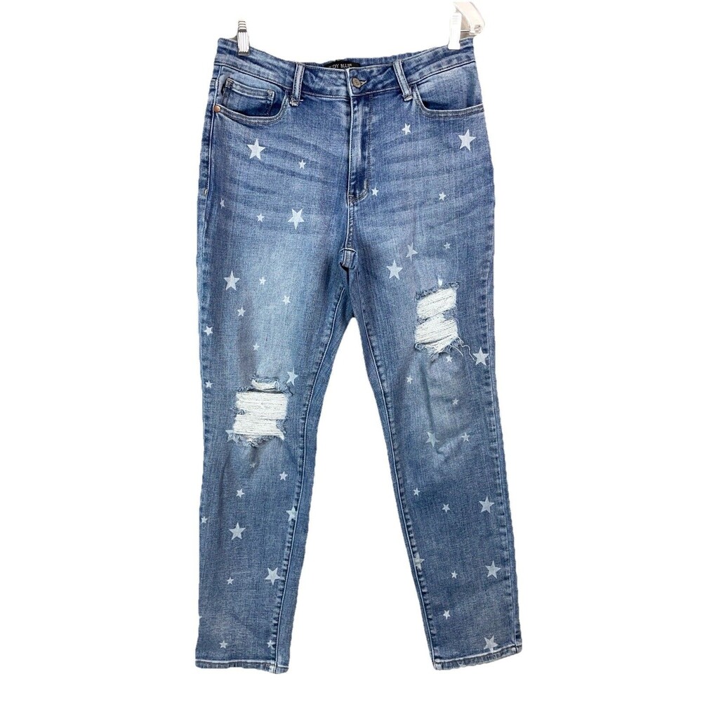 Judy Blue Women 30 Jeans Star Crossed Boyfriend Fit JB88553 Distressed Stretch - Picture 5 of 15